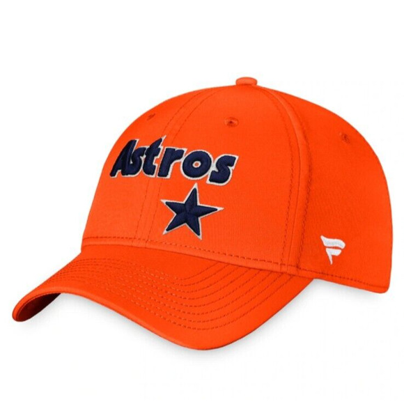 Fanatics Houston Astros MLB Orange Flex Fitted Hat Lightweight Embroidered S / M - Picture 1 of 15